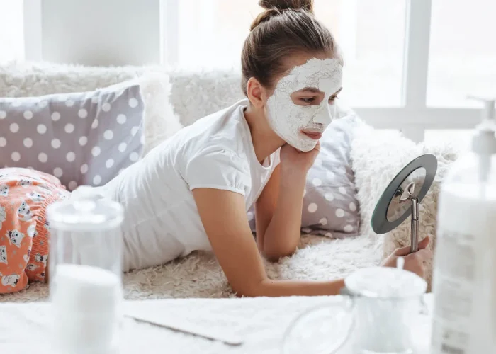 Young woman are doing Deep Cleansing Facial Treatment in Dubai